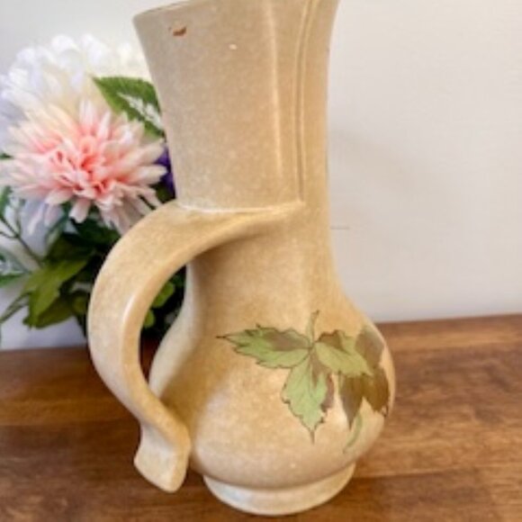 Vintage Cleland England Floral Pottery Vase Hand Painted Cottagecore English Dec - Picture 4 of 7